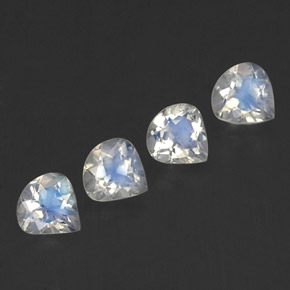 Achetez naturel 1,52ct blanc pierre de lune arc-en-ciel gems, en forme de poire, en provenance inde chez gemselect. en stock, livraison internationale!