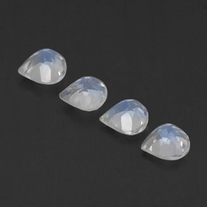Achetez naturel 1,52ct blanc pierre de lune arc-en-ciel gems, en forme de poire, en provenance inde chez gemselect. en stock, livraison internationale!