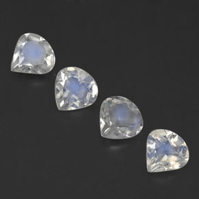 Achetez naturel 1.33ct Blanc bleuâtre Pierre de lune arc-en-ciel gems, En forme de poire, En provenance Inde chez GemSelect. En stock, livraison internationale!