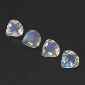 Achetez naturel 1,15ct blanc pierre de lune arc-en-ciel gems, en forme de poire, en provenance inde chez gemselect. en stock, livraison internationale!