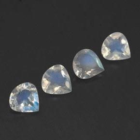 Achetez naturel 1,15ct blanc pierre de lune arc-en-ciel gems, en forme de poire, en provenance inde chez gemselect. en stock, livraison internationale!