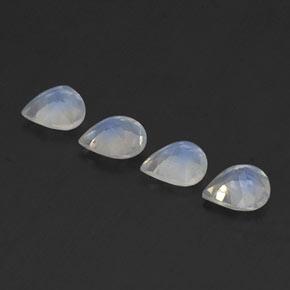 Achetez naturel 1,15ct blanc pierre de lune arc-en-ciel gems, en forme de poire, en provenance inde chez gemselect. en stock, livraison internationale!