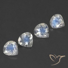 Shop natural 1.54ct Blanc bleuâtre Pierre de lune arc-en-ciel gems, En forme de poire, from Inde at GemSelect. In stock, global shipping!