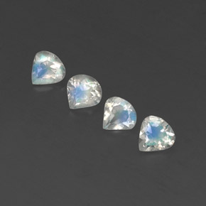 Achetez naturel 1,44ct blanc pierre de lune arc-en-ciel gems, en forme de poire, en provenance sri lanka chez gemselect. en stock, livraison internationale!