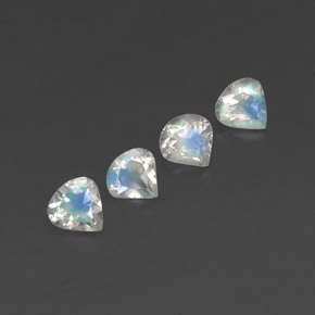Achetez naturel 1,44ct blanc pierre de lune arc-en-ciel gems, en forme de poire, en provenance sri lanka chez gemselect. en stock, livraison internationale!