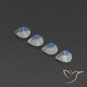 Shop natural 1.52ct Blanc bleuâtre Pierre de lune arc-en-ciel gems, En forme de poire, from Sri Lanka at GemSelect. In stock, global shipping!