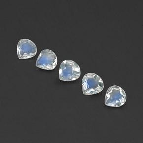 Achetez naturel 1,27ct blanc pierre de lune arc-en-ciel gems, en forme de poire, en provenance inde chez gemselect. en stock, livraison internationale!