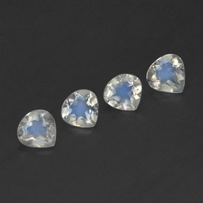 Achetez naturel 1,30ct blanc pierre de lune arc-en-ciel gems, en forme de poire, en provenance inde chez gemselect. en stock, livraison internationale!