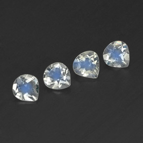 Achetez naturel 1,24ct blanc pierre de lune arc-en-ciel gems, en forme de poire, en provenance inde chez gemselect. en stock, livraison internationale!