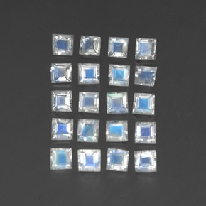 Achetez naturel 2,24ct blanc pierre de lune arc-en-ciel gems, transparent, en provenance inde chez gemselect. en stock, livraison internationale!