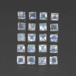 Achetez naturel 2,60ct blanc pierre de lune arc-en-ciel gems, transparent, en provenance inde chez gemselect. en stock, livraison internationale!