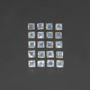 Achetez naturel ct blanc pierre de lune arc-en-ciel gems, carré, en provenance inde chez gemselect. en stock, livraison internationale!