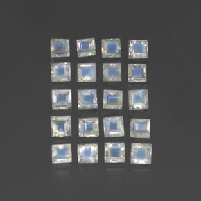 Achetez naturel ct blanc pierre de lune arc-en-ciel gems, carré, en provenance inde chez gemselect. en stock, livraison internationale!