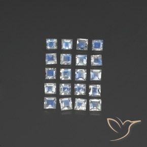 Shop natural 2.64ct Blanc bleuâtre Pierre de lune arc-en-ciel gems, Carré, from Inde at GemSelect. In stock, global shipping!