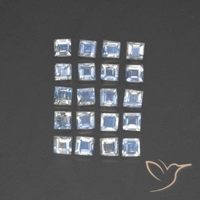 Shop natural 2.60ct Blanc bleuâtre Pierre de lune arc-en-ciel gems, Carré, from Inde at GemSelect. In stock, global shipping!