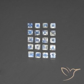 Shop natural 2.81ct Blanc bleuâtre Pierre de lune arc-en-ciel gems, Carré, from Inde at GemSelect. In stock, global shipping!