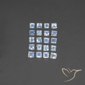 Shop natural 3.01ct Blanc bleuâtre Pierre de lune arc-en-ciel gems, Carré, from Inde at GemSelect. In stock, global shipping!