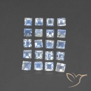 Shop natural 3.01ct Blanc bleuâtre Pierre de lune arc-en-ciel gems, Carré, from Inde at GemSelect. In stock, global shipping!