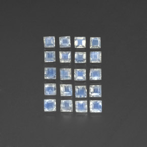 Achetez naturel ct blanc pierre de lune arc-en-ciel gems, carré, en provenance inde chez gemselect. en stock, livraison internationale!