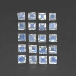 Achetez naturel ct blanc pierre de lune arc-en-ciel gems, carré, en provenance inde chez gemselect. en stock, livraison internationale!