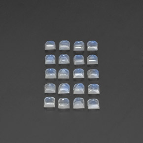 Achetez naturel ct blanc pierre de lune arc-en-ciel gems, carré, en provenance inde chez gemselect. en stock, livraison internationale!