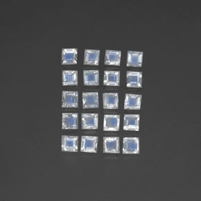 Achetez naturel 2,35ct blanc pierre de lune arc-en-ciel gems, carré, en provenance inde chez gemselect. en stock, livraison internationale!