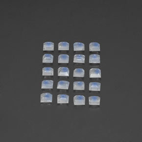 Achetez naturel 2,35ct blanc pierre de lune arc-en-ciel gems, carré, en provenance inde chez gemselect. en stock, livraison internationale!