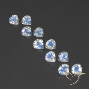 Shop natural 3.31ct Blanc bleuâtre Pierre de lune arc-en-ciel gems, En forme de poire, from Inde at GemSelect. In stock, global shipping!