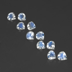 Achetez naturel 2,84ct blanc pierre de lune arc-en-ciel gems, en forme de poire, en provenance inde chez gemselect. en stock, livraison internationale!