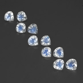 Achetez naturel 3,61ct blanc pierre de lune arc-en-ciel gems, en forme de poire, en provenance inde chez gemselect. en stock, livraison internationale!