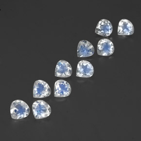 Achetez naturel 3,61ct blanc pierre de lune arc-en-ciel gems, en forme de poire, en provenance inde chez gemselect. en stock, livraison internationale!