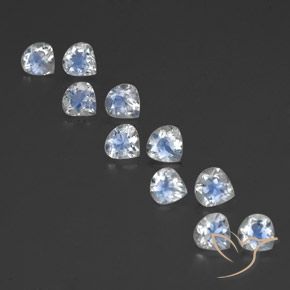 3.77ctw Naturel Blanc bleuâtre Pierre de lune arc-en-ciel, En forme de poire, Transparent