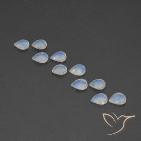 Shop natural 2.97ct Blanc bleuâtre Pierre de lune arc-en-ciel gems, En forme de poire, from Inde at GemSelect. In stock, global shipping!