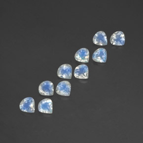 Achetez naturel ct blanc pierre de lune arc-en-ciel gems, en forme de poire, en provenance inde chez gemselect. en stock, livraison internationale!