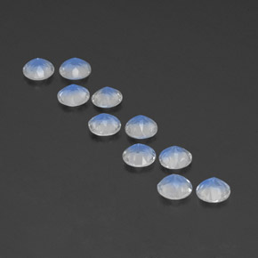 Achetez naturel ct blanc pierre de lune arc-en-ciel gems, coupe roude, en provenance inde chez gemselect. en stock, livraison internationale!