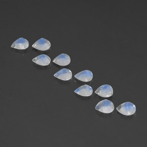 Achetez naturel ct blanc pierre de lune arc-en-ciel gems, en forme de poire, en provenance inde chez gemselect. en stock, livraison internationale!