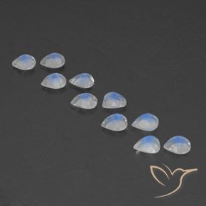 Shop natural 2.68ct Blanc bleuâtre Pierre de lune arc-en-ciel gems, En forme de poire, from Inde at GemSelect. In stock, global shipping!