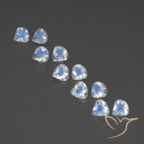 3.18ctw Naturel Blanc bleuâtre Pierre de lune arc-en-ciel, En forme de poire, Transparent