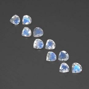 Achetez naturel 2,88ct blanc pierre de lune arc-en-ciel gems, en forme de poire, en provenance inde chez gemselect. en stock, livraison internationale!