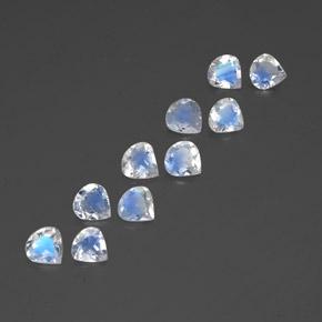 Achetez naturel 2,88ct blanc pierre de lune arc-en-ciel gems, en forme de poire, en provenance inde chez gemselect. en stock, livraison internationale!