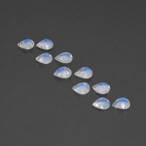 Achetez naturel 2,88ct blanc pierre de lune arc-en-ciel gems, en forme de poire, en provenance inde chez gemselect. en stock, livraison internationale!