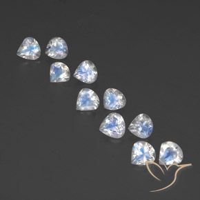 3.78ctw Naturel Blanc bleuâtre Pierre de lune arc-en-ciel, En forme de poire, Transparent