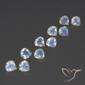 Shop natural 3.12ct Blanc bleuâtre Pierre de lune arc-en-ciel gems, En forme de poire, from Inde at GemSelect. In stock, global shipping!