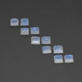 Achetez naturel 3,69ct bleue pierre de lune arc-en-ciel gems, carré, en provenance inde chez gemselect. en stock, livraison internationale!