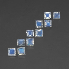 Achetez naturel ct blanc pierre de lune arc-en-ciel gems, carré, en provenance inde chez gemselect. en stock, livraison internationale!