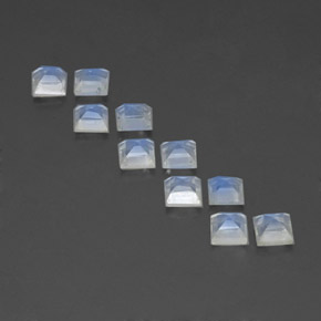 Achetez naturel ct blanc pierre de lune arc-en-ciel gems, carré, en provenance inde chez gemselect. en stock, livraison internationale!