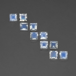 Achetez naturel ct blanc pierre de lune arc-en-ciel gems, carré, en provenance inde chez gemselect. en stock, livraison internationale!