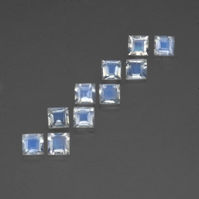Achetez naturel ct blanc pierre de lune arc-en-ciel gems, carré, en provenance inde chez gemselect. en stock, livraison internationale!