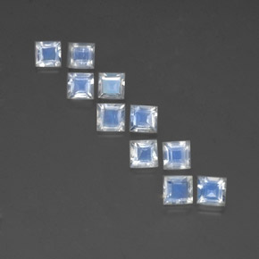 Achetez naturel ct blanc pierre de lune arc-en-ciel gems, carré, en provenance inde chez gemselect. en stock, livraison internationale!