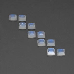 Achetez naturel ct blanc pierre de lune arc-en-ciel gems, carré, en provenance inde chez gemselect. en stock, livraison internationale!